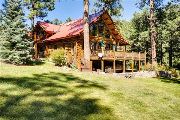 Incredibly Beautiful Log Home New Mexico Luxury Homes Mansions