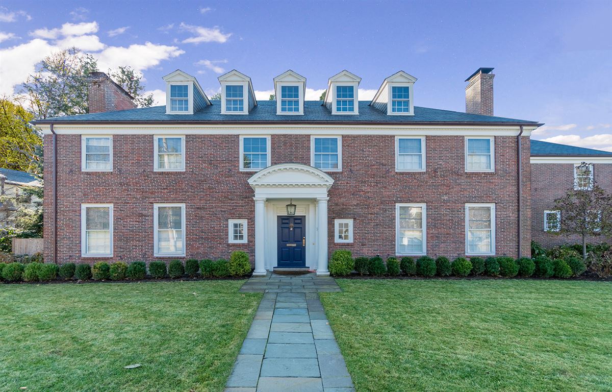 STATELY BRICK COLONIAL ON COVETED STREET Massachusetts Luxury Homes