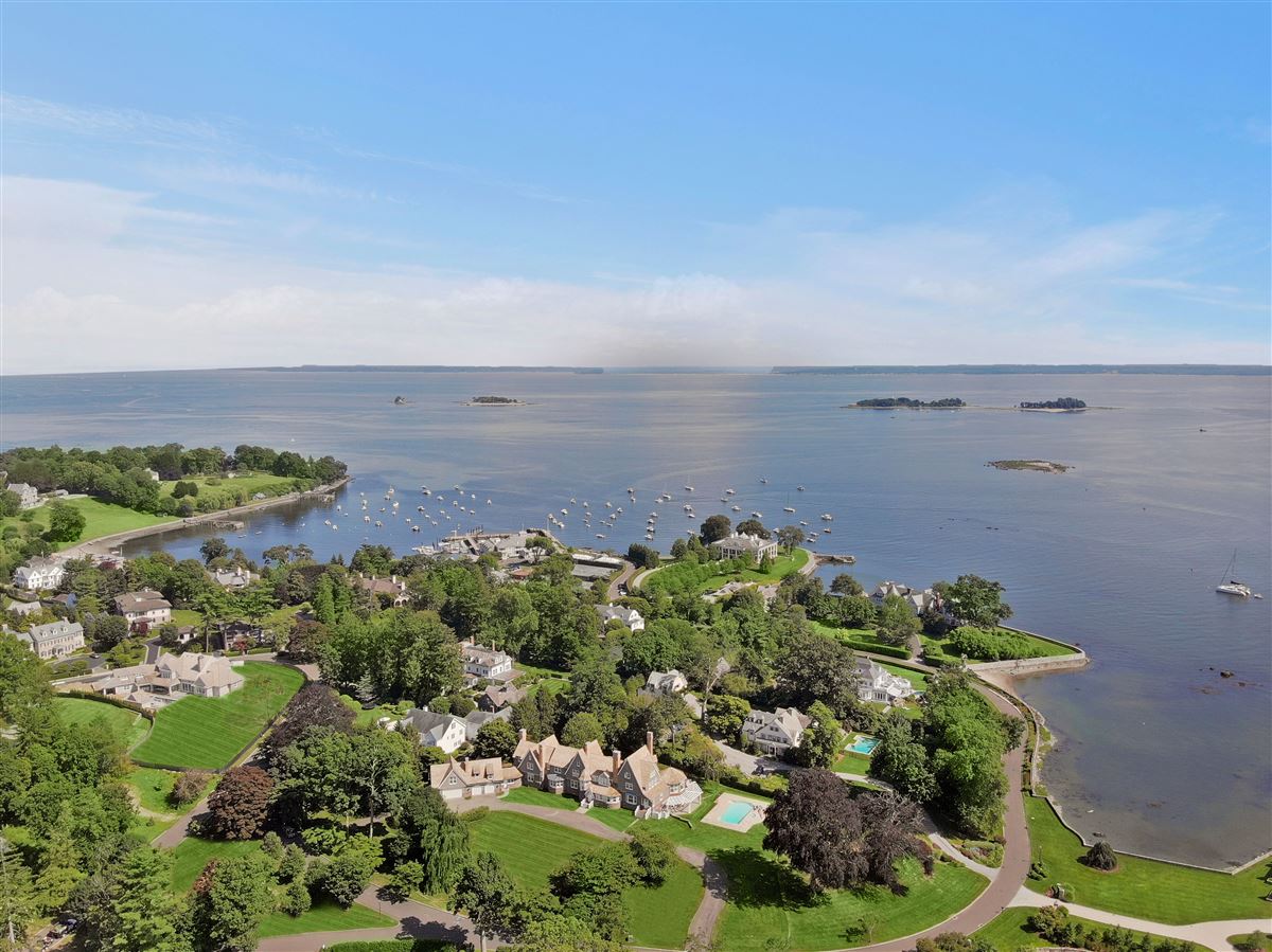 SPECTACULAR BELLE HAVEN NEWPORTSTYLE STONE AND SHINGLE RESIDENCE