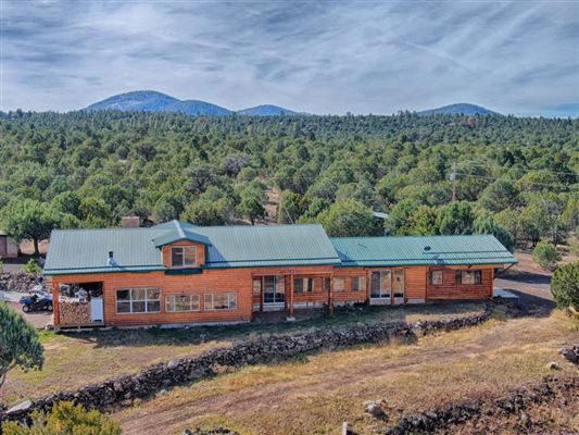 Remarkable Log Cabin Home On 35 Acres Arizona Luxury Homes