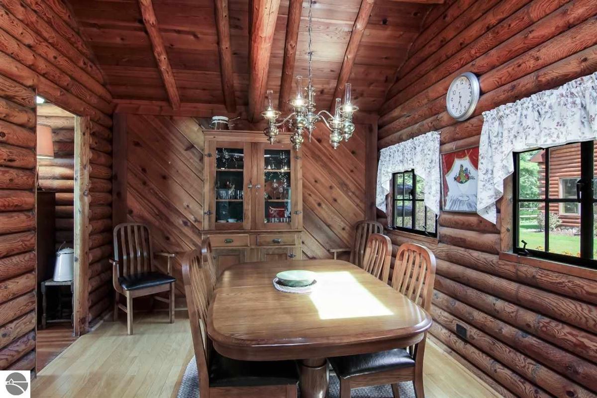 Charming Log Cottage On Beautiful Elk Lake Michigan Luxury Homes